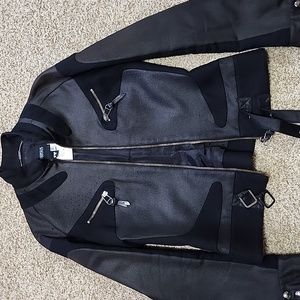 VERSUS Versace Black Wool Biker Jacket Size 42